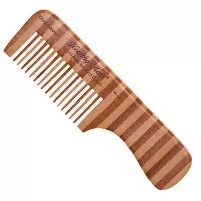 Фото товару Гребінець БАМБУК Healthy Hair Comb 3 з ручкою з рідкими забчиками