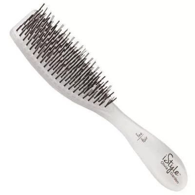 Щітка для укладки Essential Style Wet Fine Hair Memory Flex Bristles Ice White для хорошого волосся штучна щетина (ID2085)