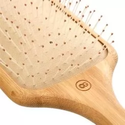 Фото Щетка массажная бамбуковая Bamboo Touch Detangle Nylon L нейлоновая щетина - 4