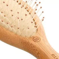 Фото Щетка массажная бамбуковая Bamboo Touch Detangle Nylon XS нейлоновая щетина - 4
