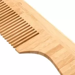Фото Гребінець бамбуковий Bamboo Touch Comb 3 з ручкою з рідкими зубчиками - 2