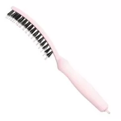 Фото Щітка для укладки Finger Brush Combo Pastel Pink Small вигнута комбінована щетина - 3