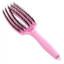 Фото Щетка для укладки Finger Brush Care Iconic Boar&Nylon Celestial Pink изогнутая комбинированная щетина - 2