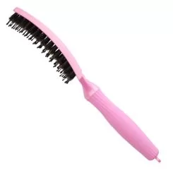 Фото Щетка для укладки Finger Brush Care Iconic Boar&Nylon Celestial Pink изогнутая комбинированная щетина - 4