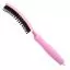 Щітка для укладки Finger Brush Care Iconic Boar&Nylon Celestial Pink вигнута комбінована щетина (ID1863) - 4